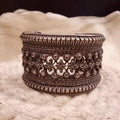 Sterling silver Handcrafted Broad Antique Look Bracelet