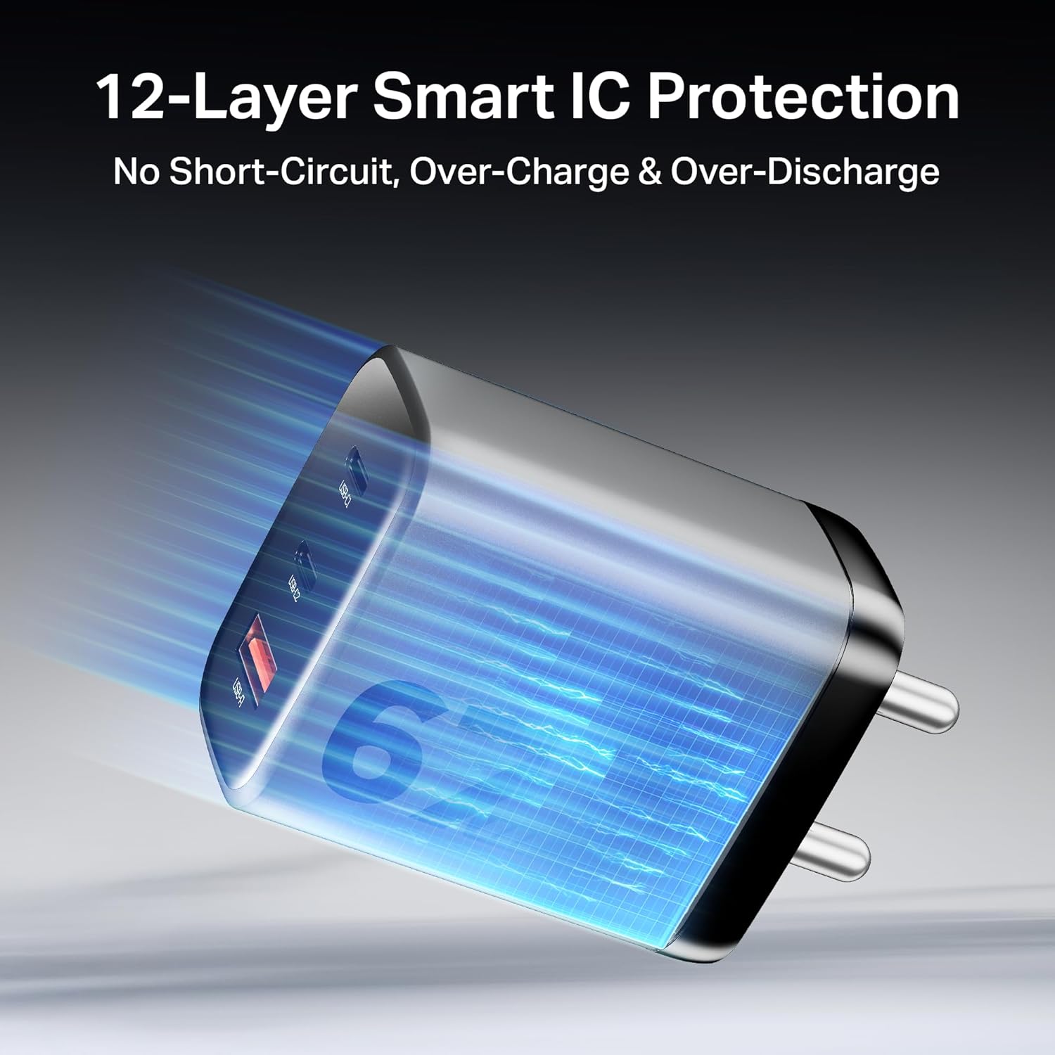 Boat 67W GaN Laptop Charger, Ultra-Fast Triple Port Fast Charging, Compact & Lightweight, Supports iPhone, ipad, Android, Laptops, Macbooks,HP, Dell, Lenovo, Asus, Tablet (for 65W Charging (Ash Grey)