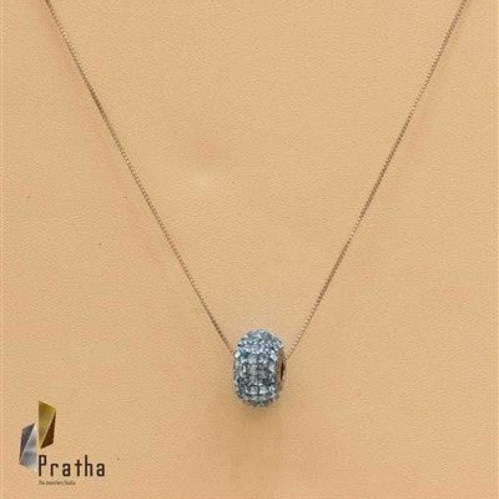 Blue Ring  Pendant With Chain-2