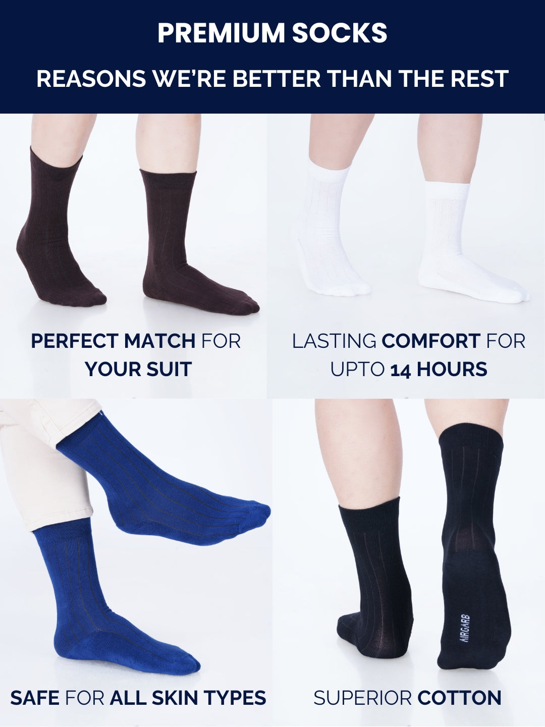 Men’s formal dress socks made from a soft cotton blend-1