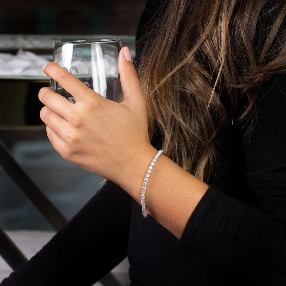 S925 Sterling Silver Moissanite Tennis Bracelet